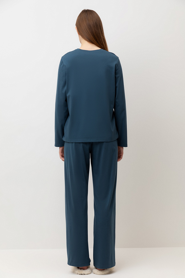 картинка Комплект лонгслив и брюки из хлопка с модалом от магазина Одежда+