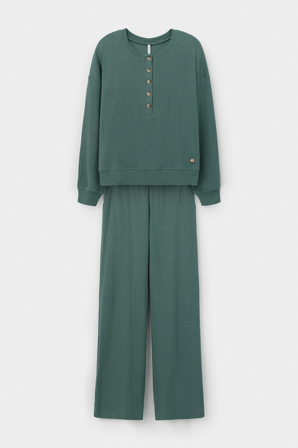 картинка Комлпект джемпер и брюки из объемного трикотажа от магазина Одежда+