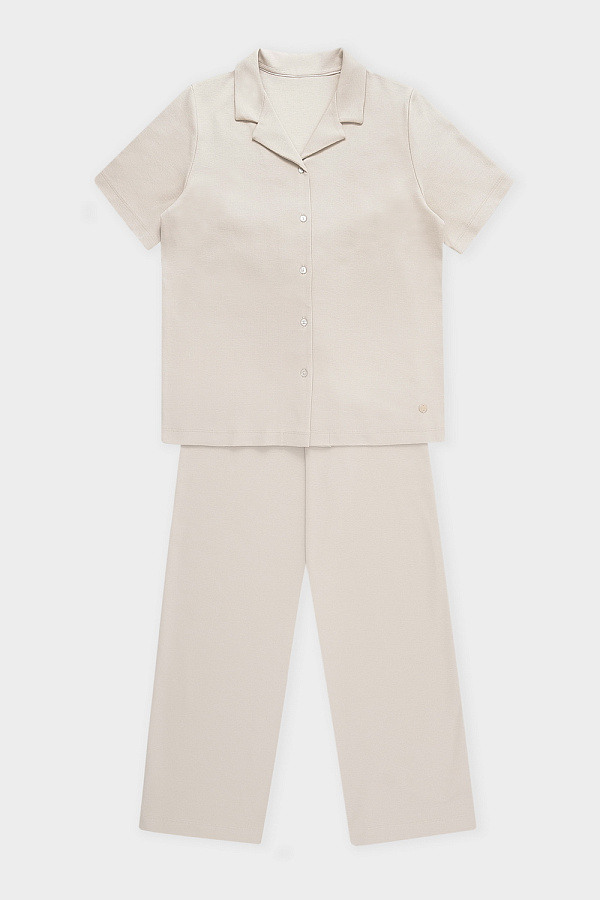 картинка Комплект рубашка и брюки из вафельного хлопка от магазина Одежда+