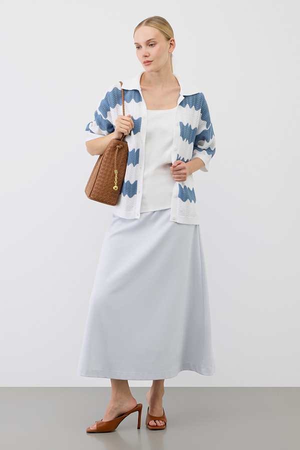 картинка Рубашка из хлопковой пряжи с коротким рукавом от магазина Одежда+