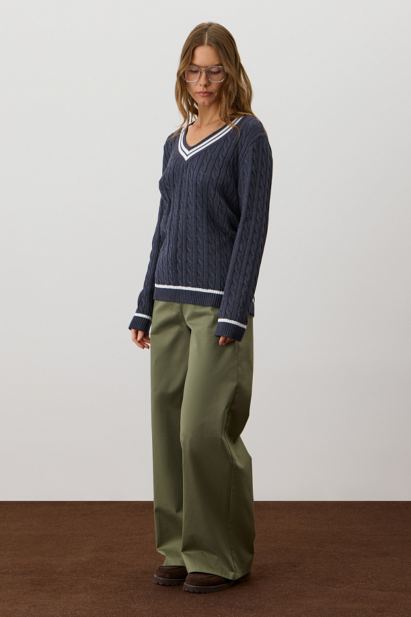 картинка джемпер тем.синий меланж от магазина Одежда+