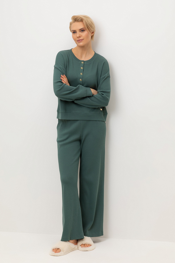 картинка Комлпект джемпер и брюки из объемного трикотажа от магазина Одежда+