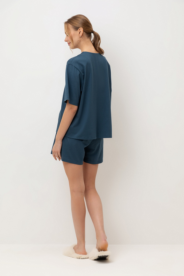 картинка Комплект футболка и шорты из хлопка с модалом от магазина Одежда+