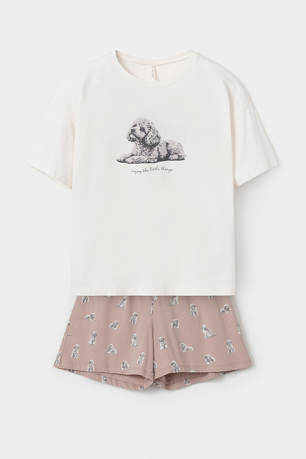 картинка Комплект с футболкой и шортами  из 100% хлопка от магазина Одежда+