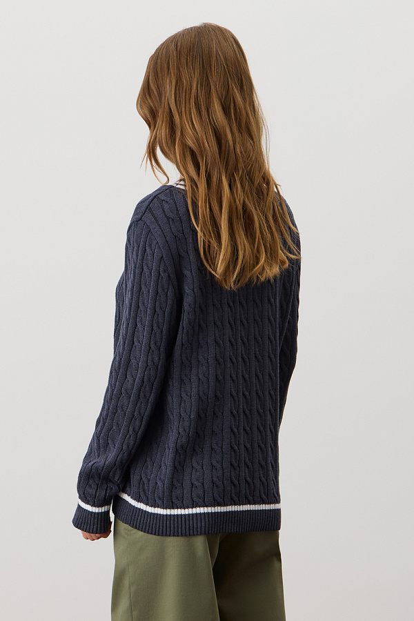 картинка джемпер тем.синий меланж от магазина Одежда+