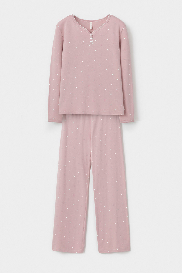 картинка Комплект лонгслив и брюки из гребенного хлопка от магазина Одежда+