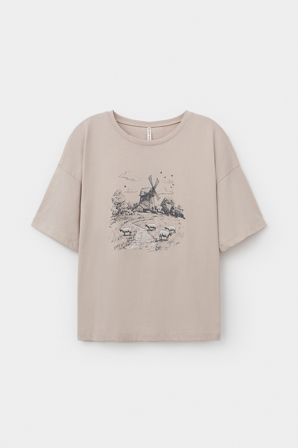 картинка Комплект футболка и брюки из гребенного хлопка от магазина Одежда+