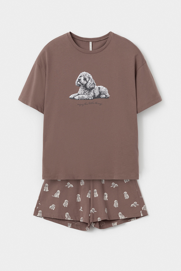 картинка Комплект с футболкой и шортами  из 100% хлопка от магазина Одежда+