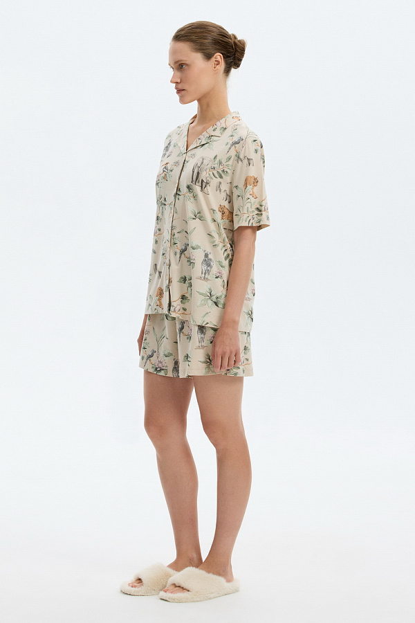 картинка Комплект рубашка и шорты из хлопка с модалом от магазина Одежда+