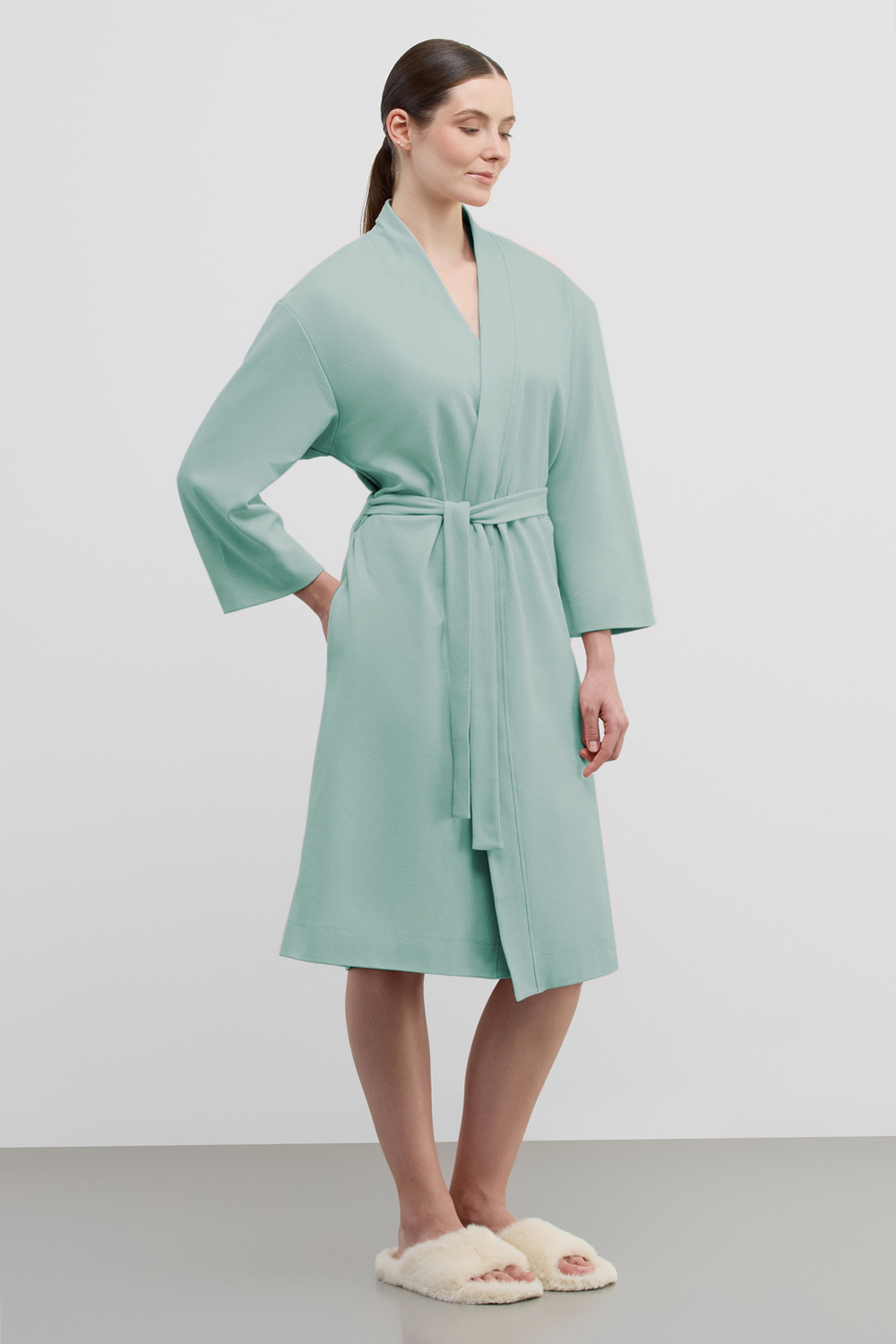 картинка Халат женский из натурального хлопка от магазина Одежда+