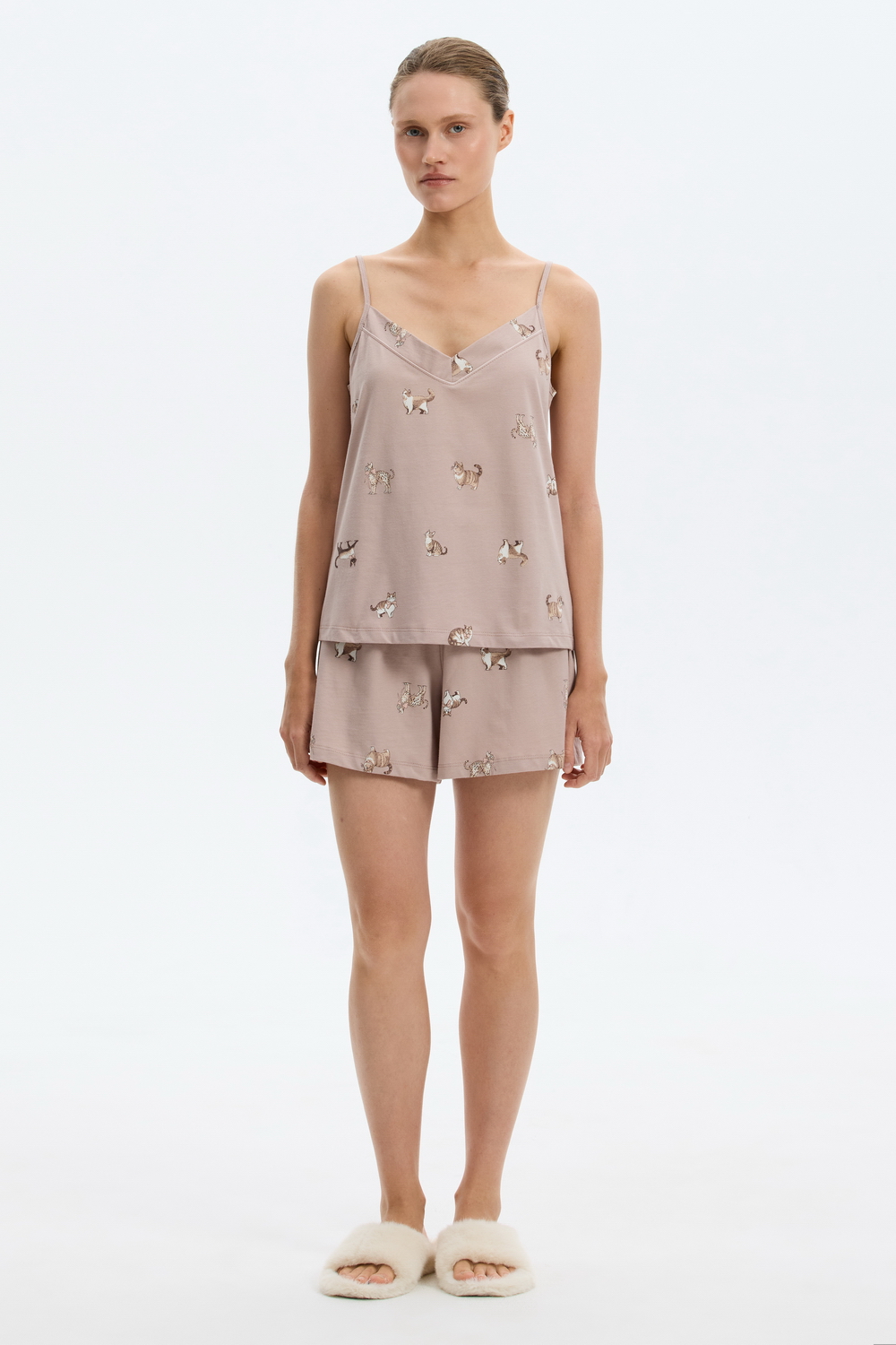 картинка Комплект топ и шорты из 100% хлопка от магазина Одежда+