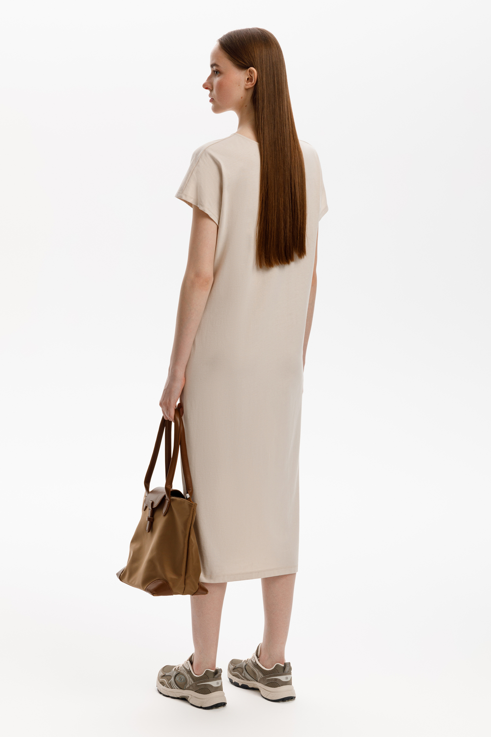 картинка Платье миди из 100% хлопка от магазина Одежда+