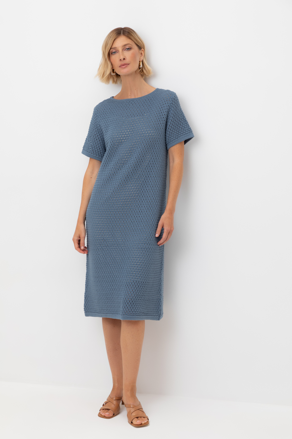 картинка Ажурное платье из итальянского хлопка от магазина Одежда+