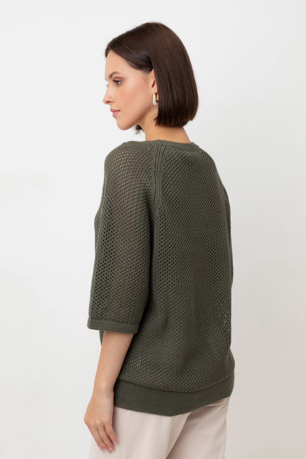 картинка Джемпер свободного кроя из итальянского хлопка от магазина Одежда+