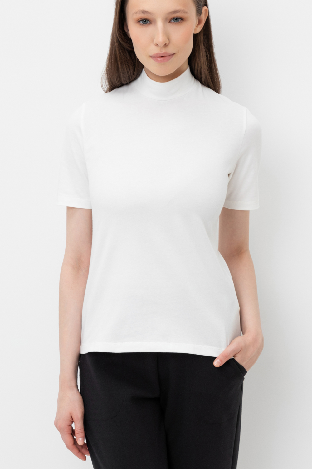 картинка Джемпер с коротким рукавом из хлопка от магазина Одежда+