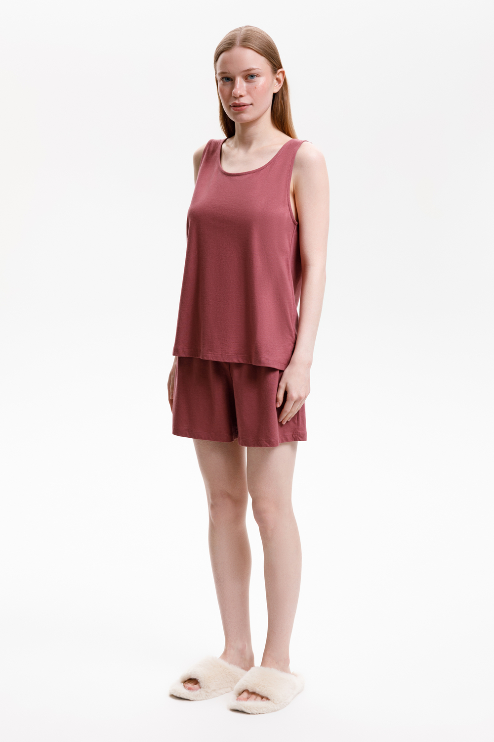 картинка Комплект топ и шорты из хлопка с модалом от магазина Одежда+