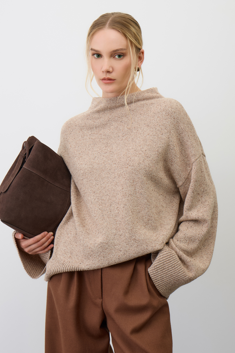 картинка Джемпер с мериносом и шелком от магазина Одежда+