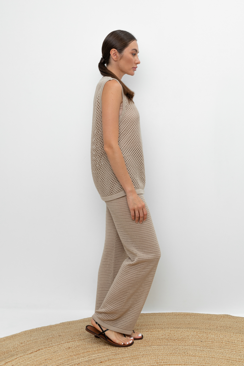 картинка Вязаные ажурные брюки от магазина Одежда+