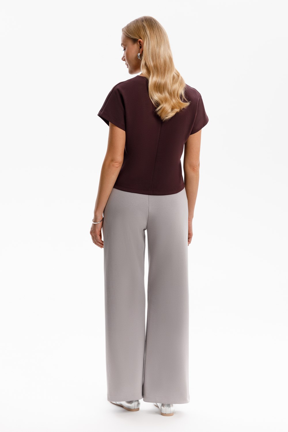 картинка Прямые брюки из премиального трикотажа от магазина Одежда+