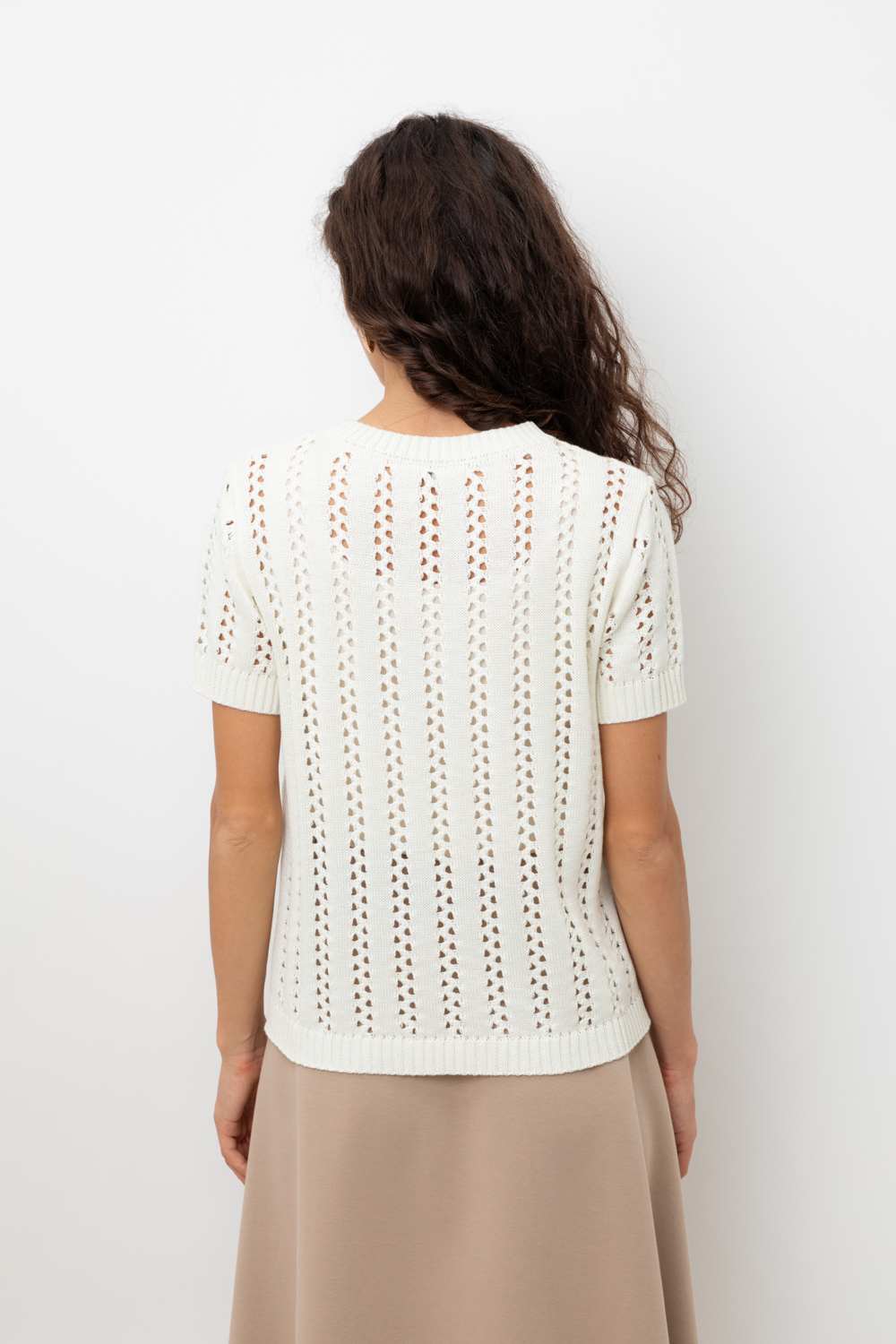 картинка Джемпер с коротким рукавом из итальянской пряжи от магазина Одежда+