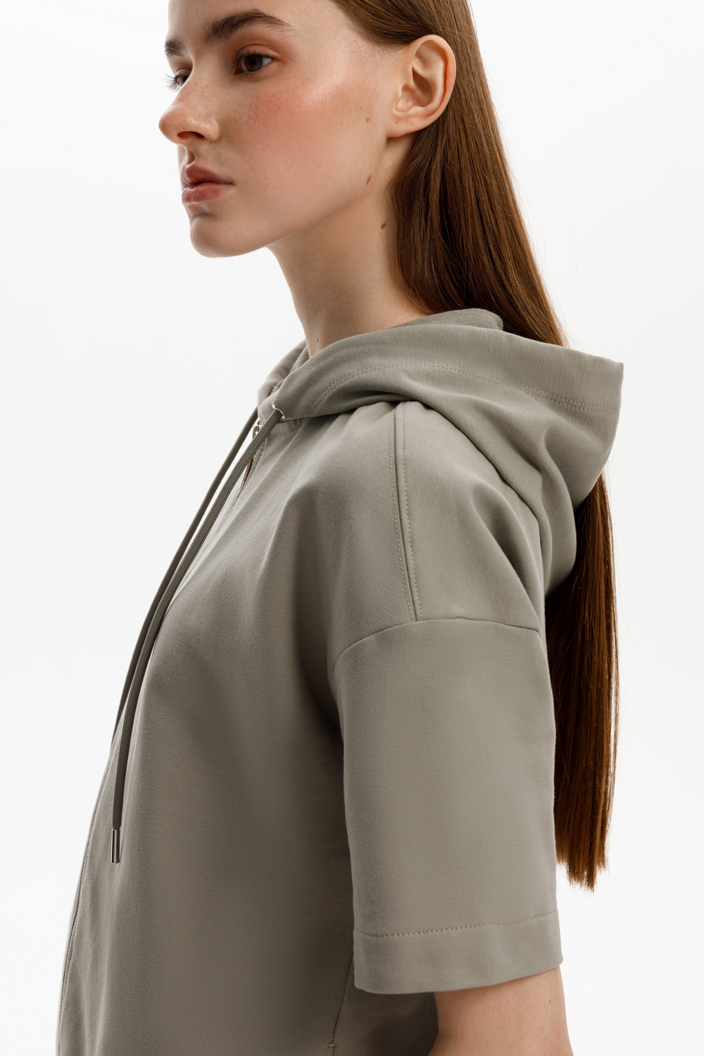 картинка Толстовка из мягкого футера с коротким рукавом от магазина Одежда+