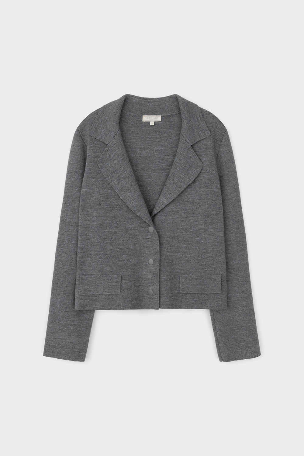 картинка Однобортный укороченный жакет из итальянской шерсти от магазина Одежда+