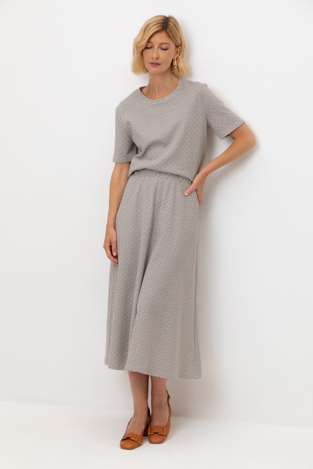 картинка Расклешенная юбка из премиального трикотажа от магазина Одежда+