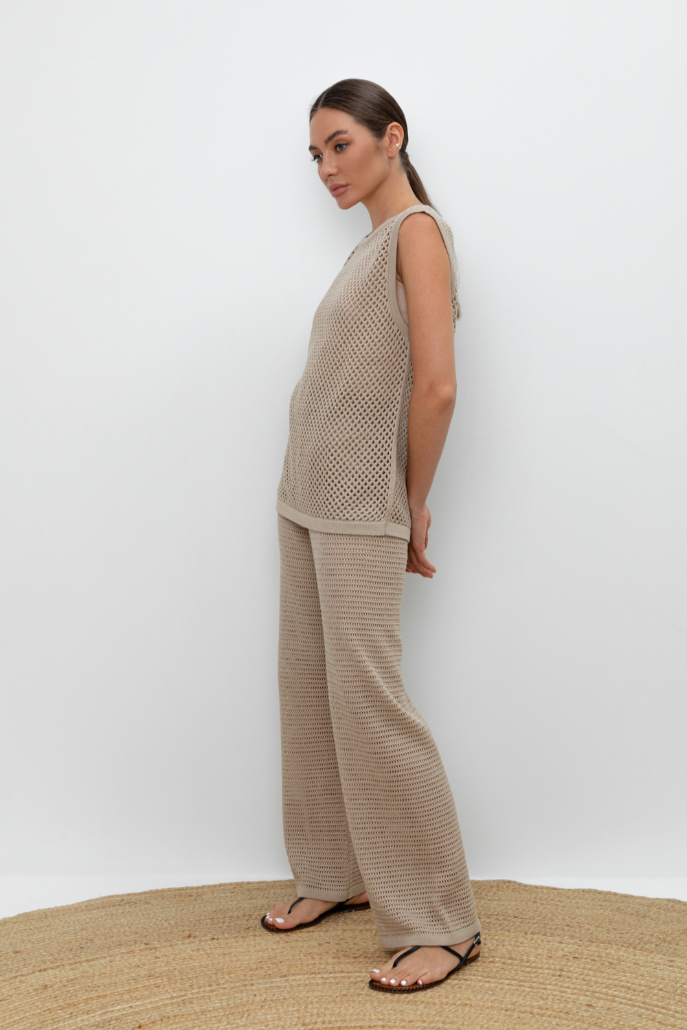 картинка Вязаные ажурные брюки от магазина Одежда+