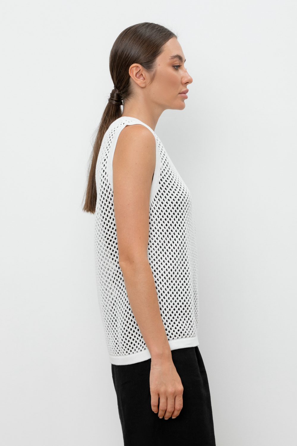 картинка Вязаная ажурная майка от магазина Одежда+