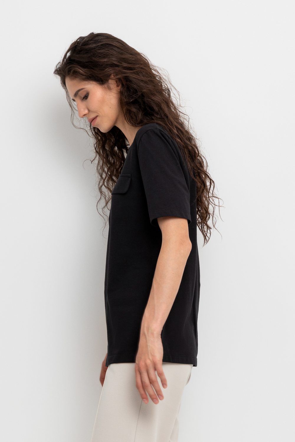 картинка Футболка женская из натурального хлопка от магазина Одежда+