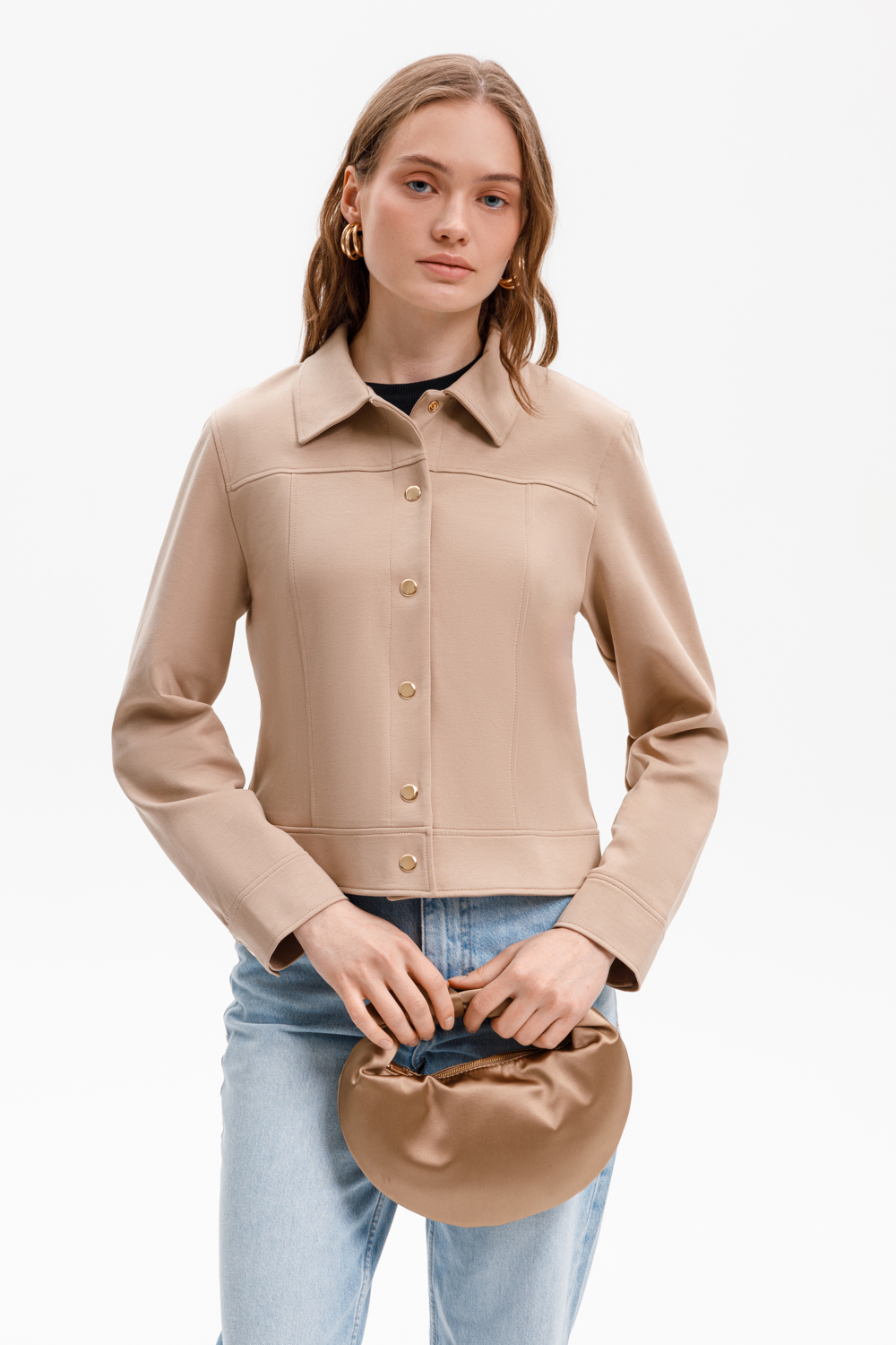 картинка Укороченный жакет из премиального трикотажа от магазина Одежда+