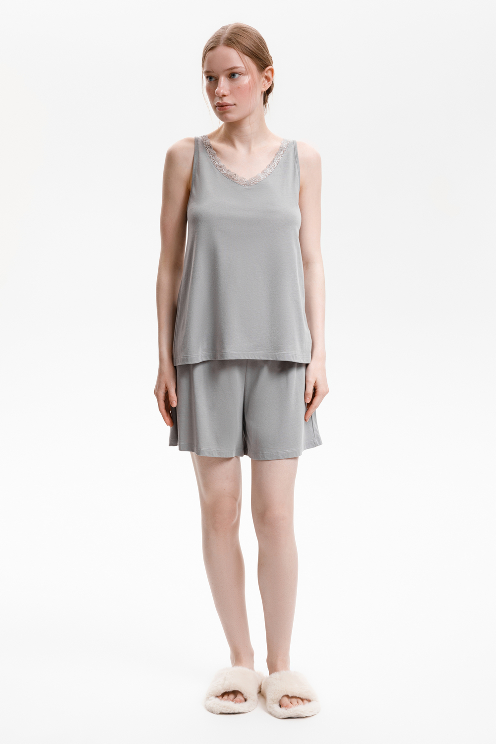 картинка Комплект топ и шорты из хлопка с модалом от магазина Одежда+