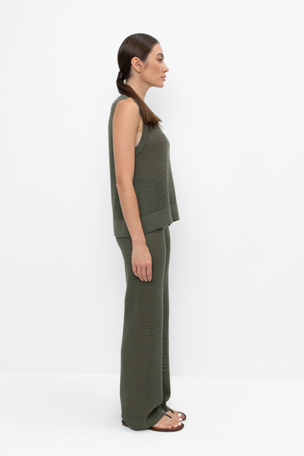 картинка Вязаные ажурные брюки от магазина Одежда+