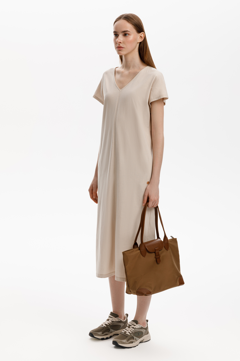 картинка Платье миди из 100% хлопка от магазина Одежда+