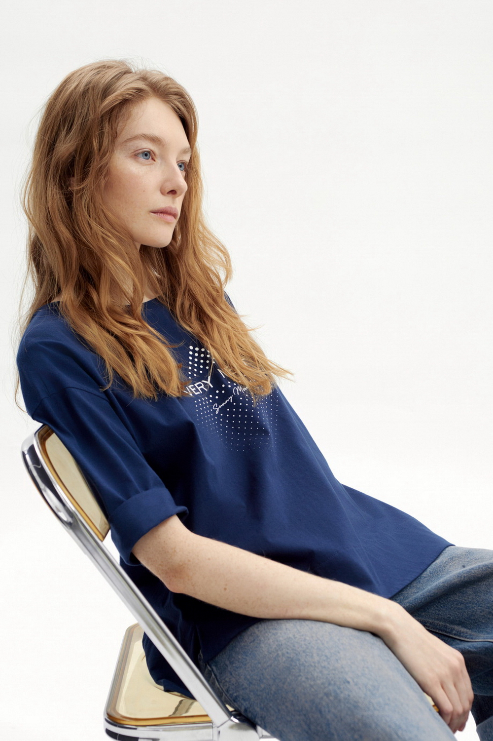 картинка Футболка со спущенным рукавом, из гребенного хлопка от магазина Одежда+