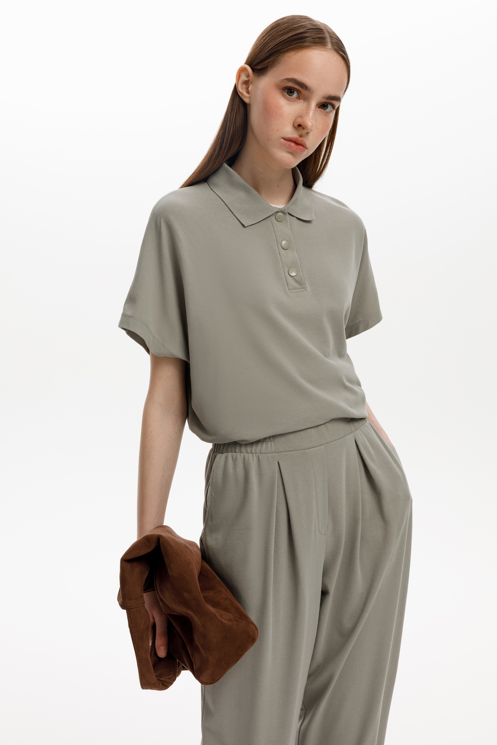 картинка Текстурная футболка-поло от магазина Одежда+