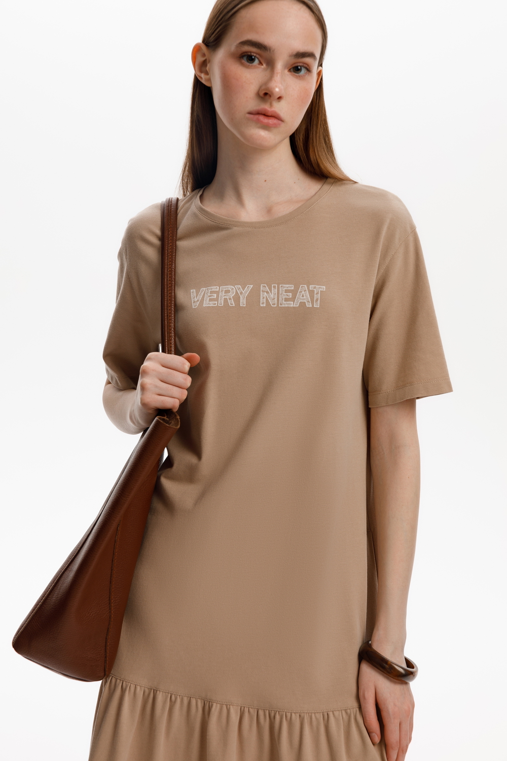 картинка Текстурное платье из пике от магазина Одежда+