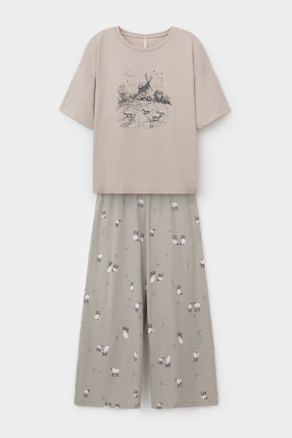 картинка Комплект футболка и брюки из гребенного хлопка от магазина Одежда+