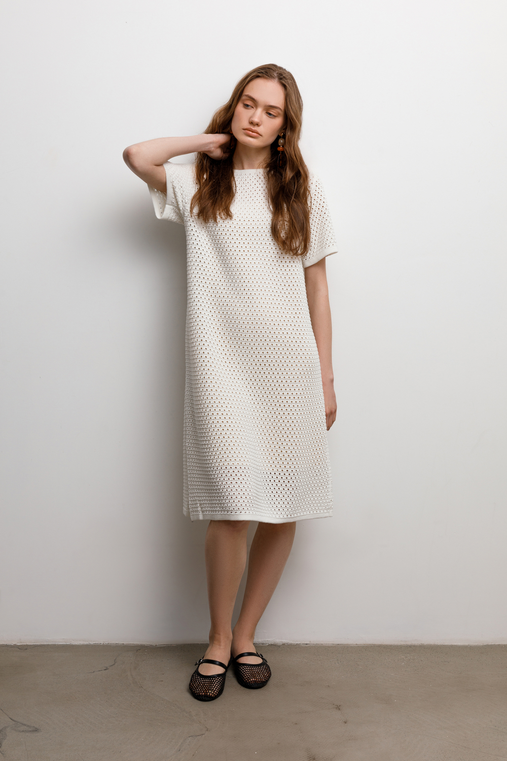 картинка Ажурное платье из итальянского хлопка от магазина Одежда+