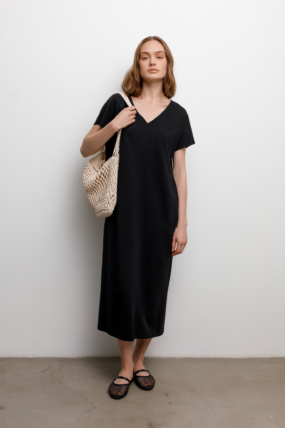 картинка Платье миди из 100% хлопка от магазина Одежда+