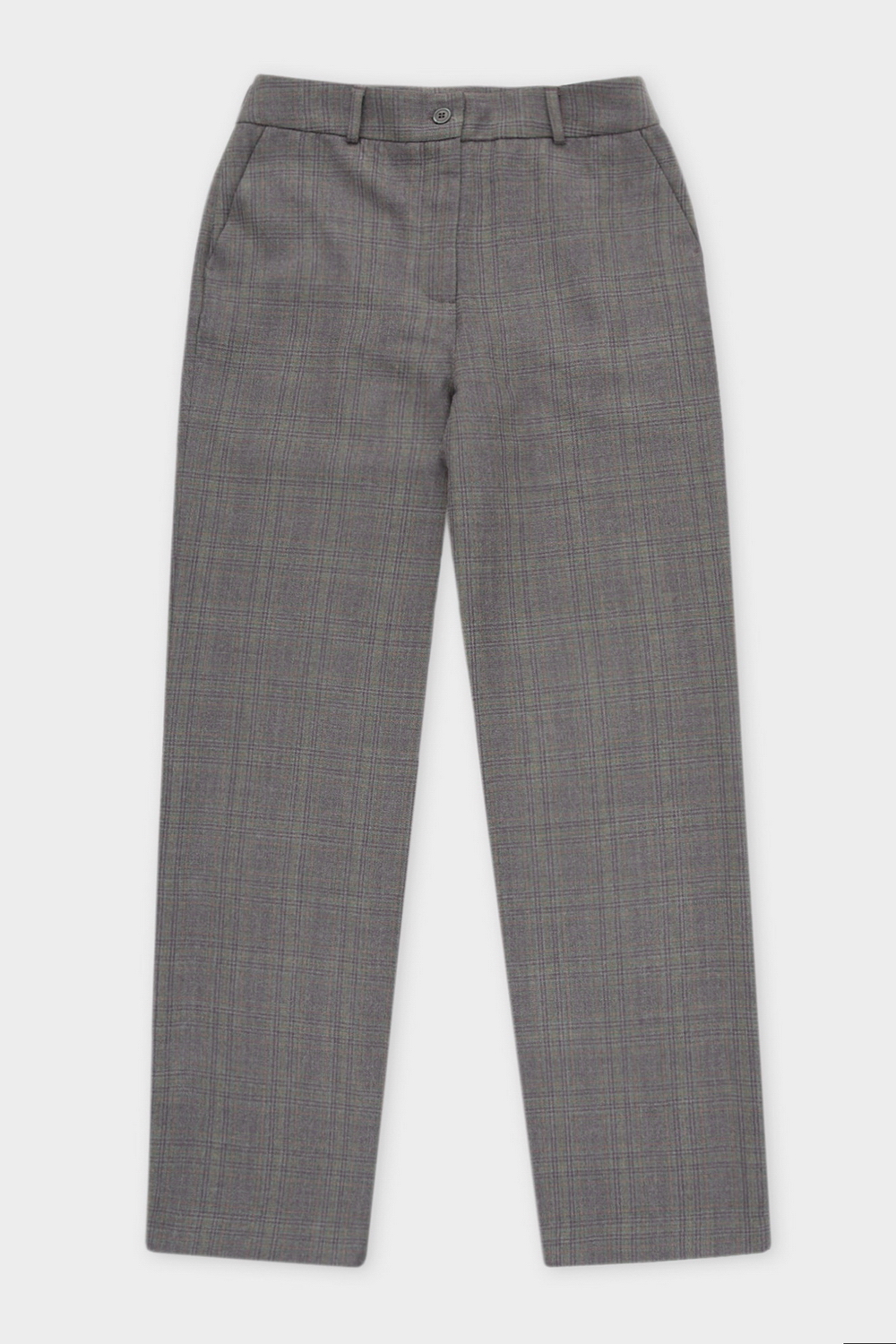 картинка брюки зелено-терракотовый, клетка от магазина Одежда+