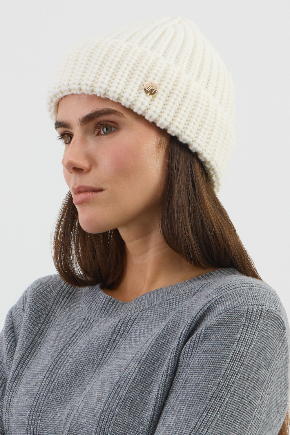 картинка Шапка вязаная с отворотом от магазина Одежда+