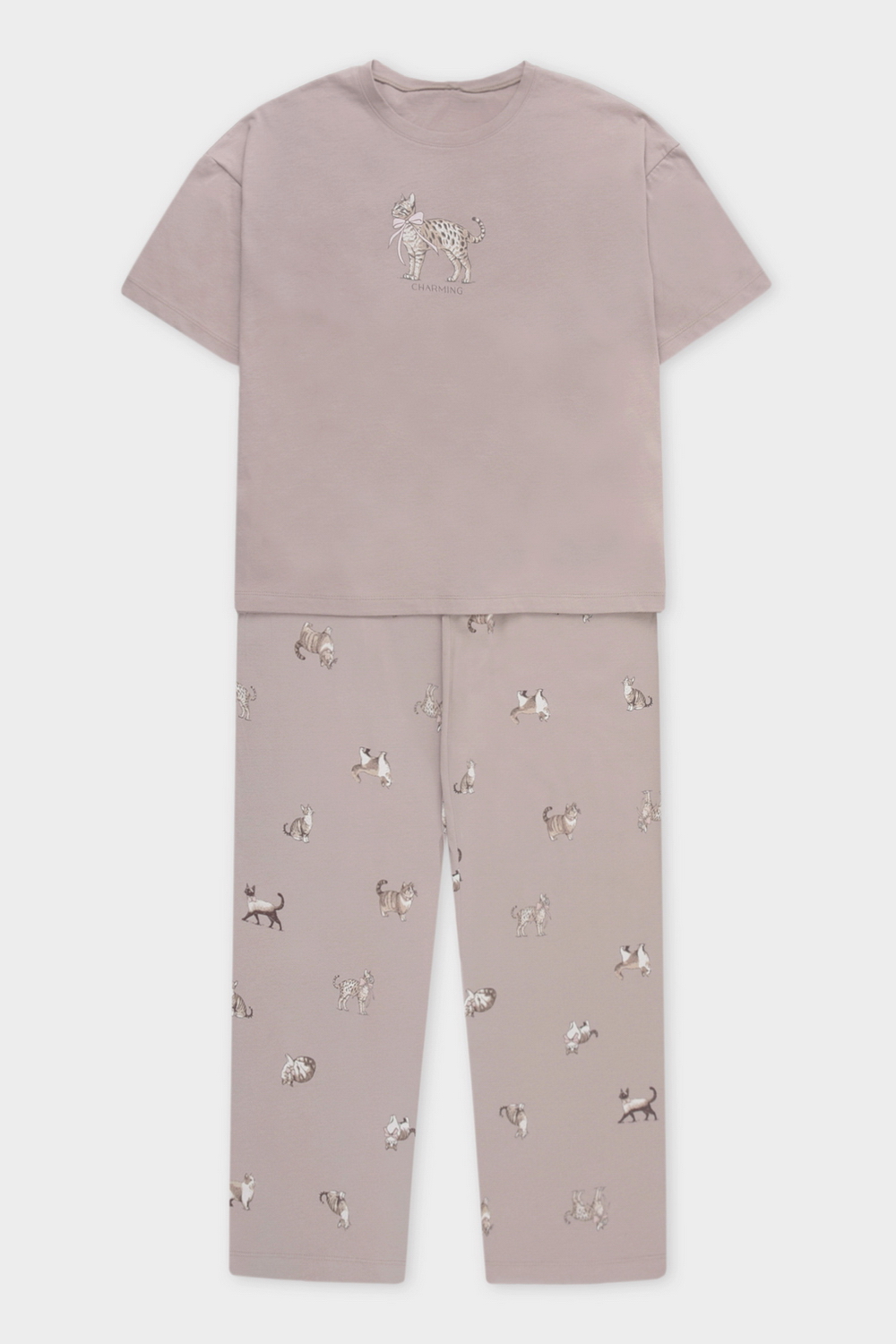 картинка Комплект футболка и брюки из гребенного хлопка от магазина Одежда+