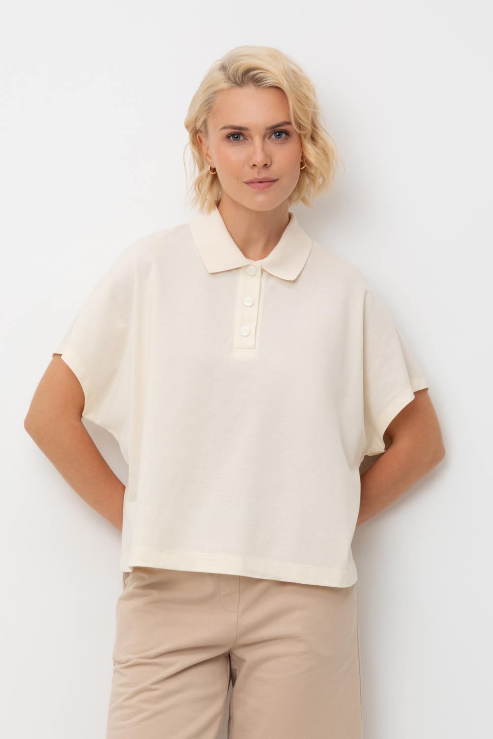 картинка Текстурная футболка-поло от магазина Одежда+