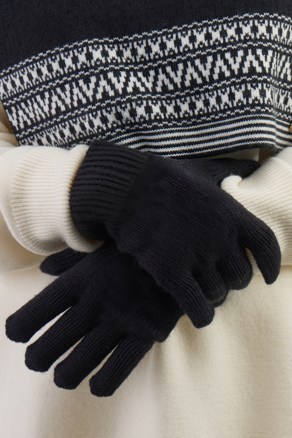 картинка Перчатки вязаные из полушерсти от магазина Одежда+