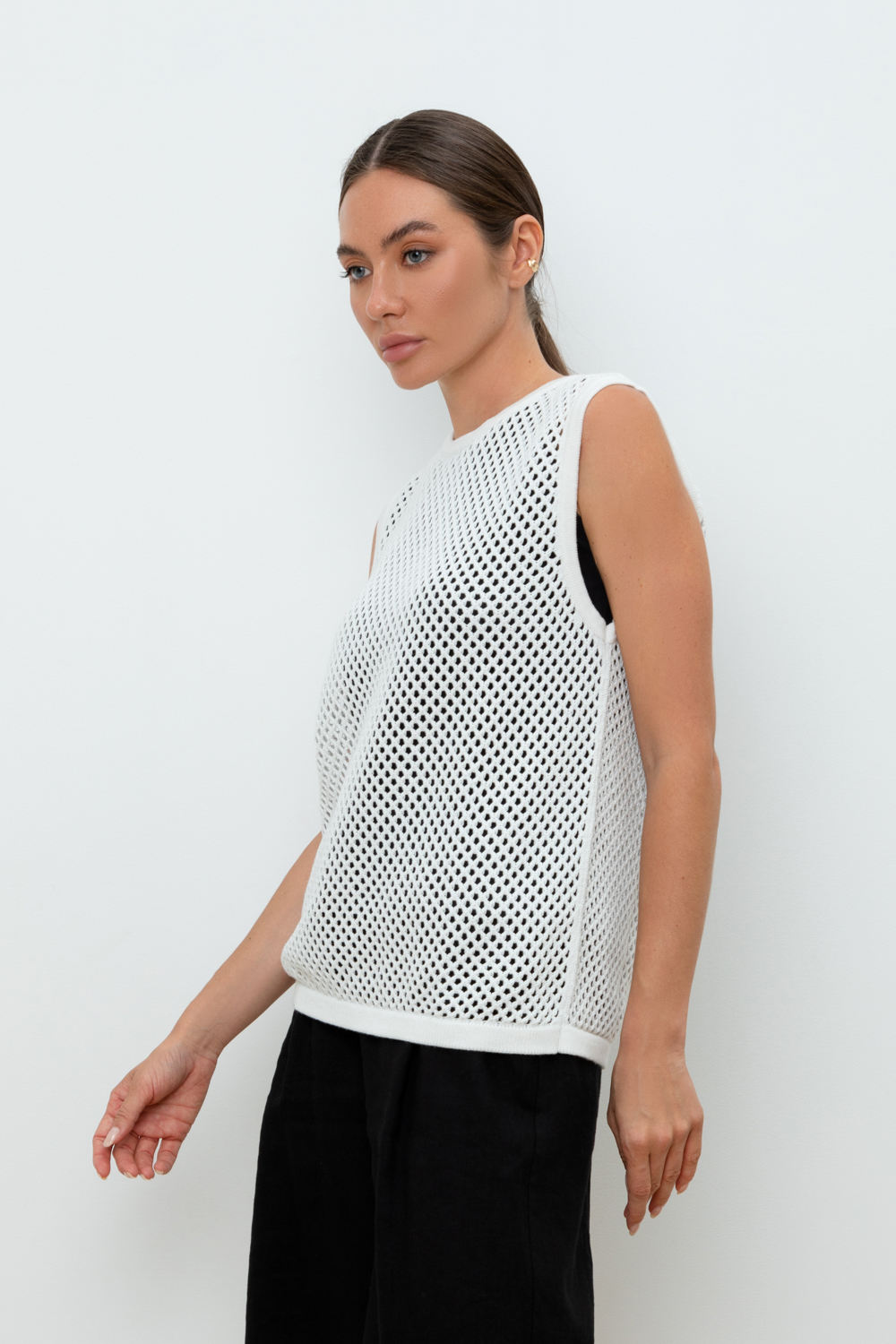 картинка Вязаная ажурная майка от магазина Одежда+