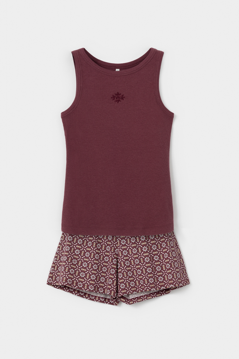 картинка Комплект топ и шорты из хлопка в рубчик от магазина Одежда+