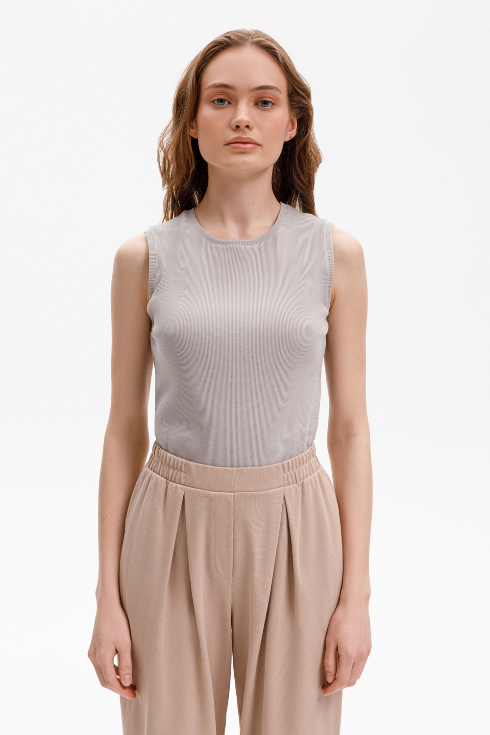 картинка Топ из эластичного трикотажа в рубчик от магазина Одежда+