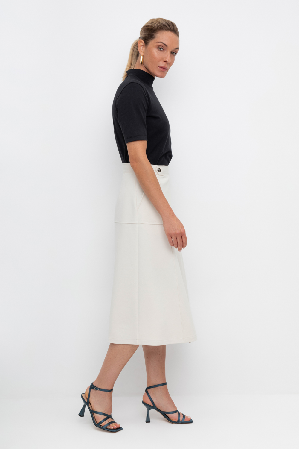 картинка Юбка миди из премиального трикотажа от магазина Одежда+