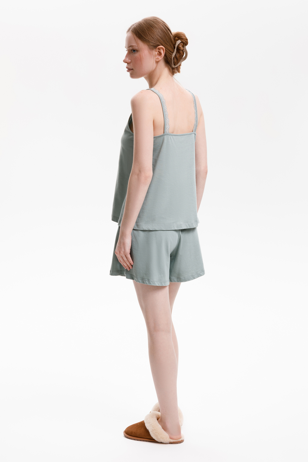 картинка Комплект топ и шорты из хлопка с модалом от магазина Одежда+